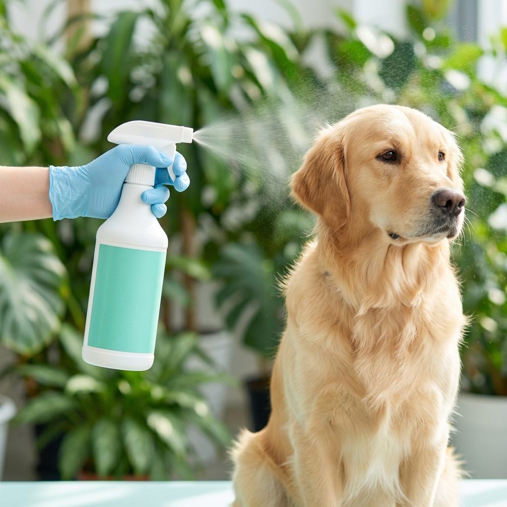 Aplicación segura de Ácido Hipocloroso en una mascota